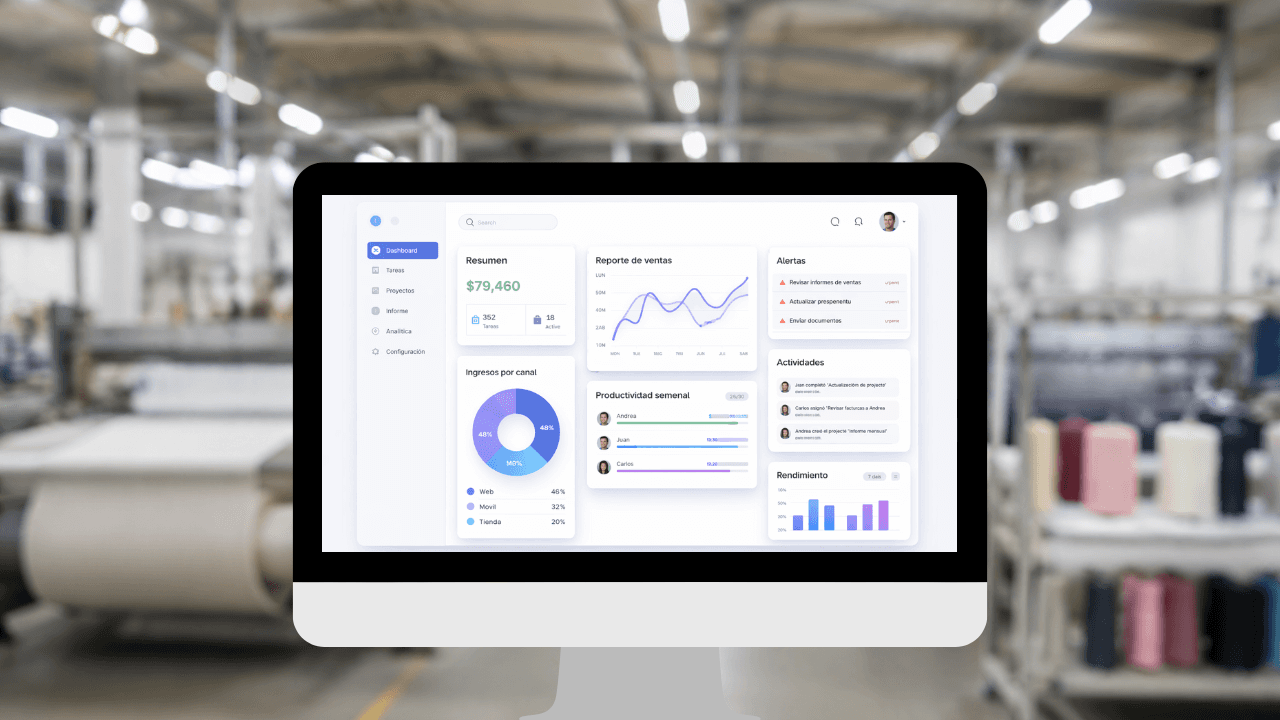 Entorno de trabajo en sector textil y gestión de pedidos